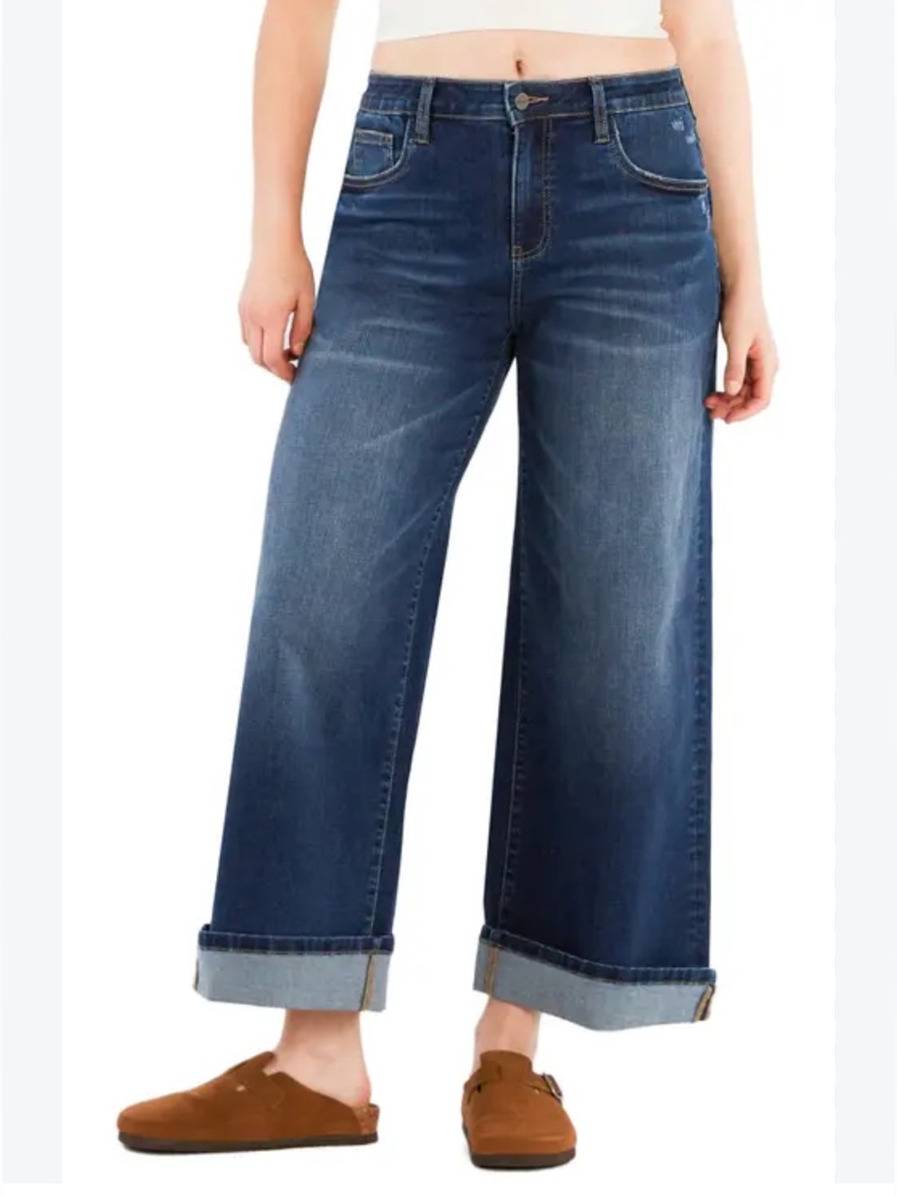 Democracy Wide Leg Cuffed “Ab”Technology Jeans